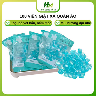 Combo 100 Viên Giặt Quần Áo Kháng Khuẩn Bền Màu Hương Thơm Dịu Nhẹ An Toàn Cho Da