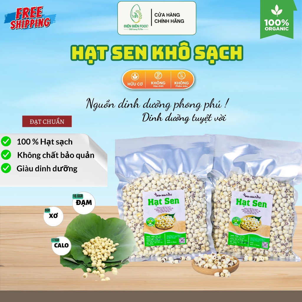 Hạt Sen Khô Loại Đặc Biệt Ăn Dặm cho bé,Mẹ Bầu, Mẹ Sau Sinh, Nấu Sữa Hạt Giảm Cân, Nấu chè, Chưng yến