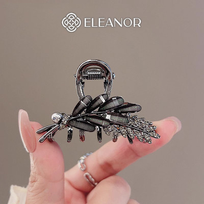 Kẹp tóc nữ Eleanor Accessories hình lúa mạch đính đá kẹp tóc càng cua nửa đầu phụ kiện tóc 10049