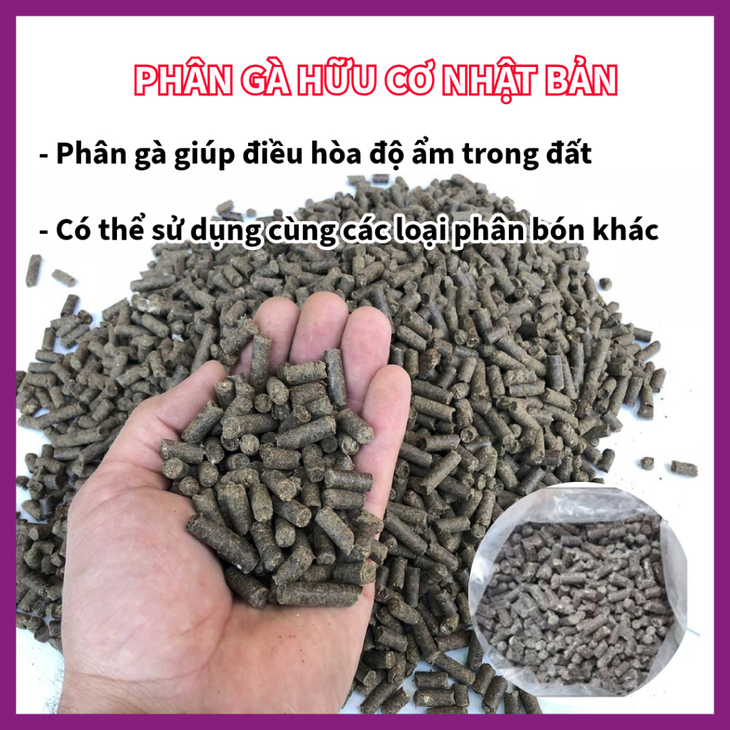 Phân Gà Hữu Cơ Vi Sinh Nhật Bản - 1kg