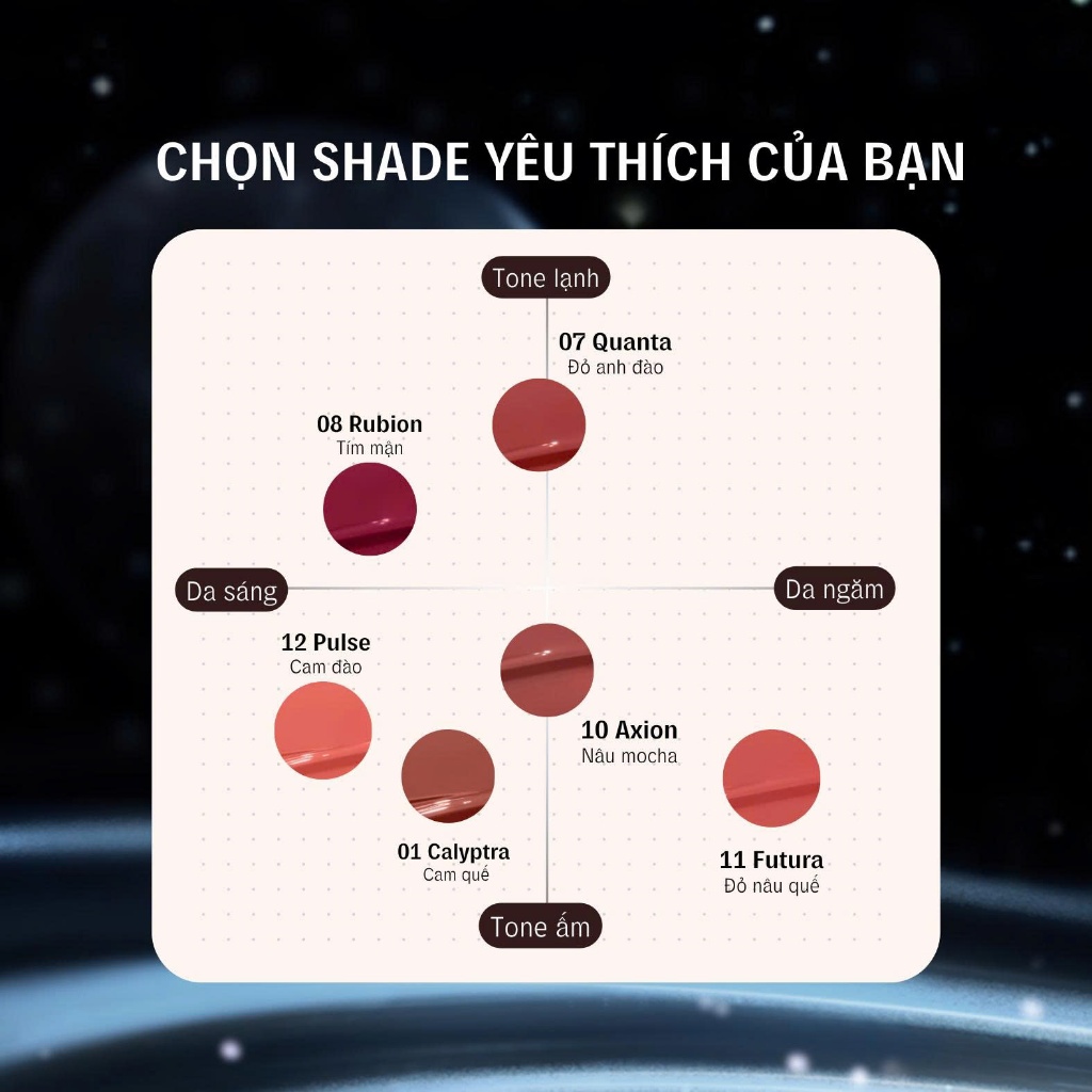 TIMEPHORIA 【2pcs dicscount】STELLAR DUST LIP STAIN LIPSTICK son chính hãng 5ML | BigBuy360 - bigbuy360.vn