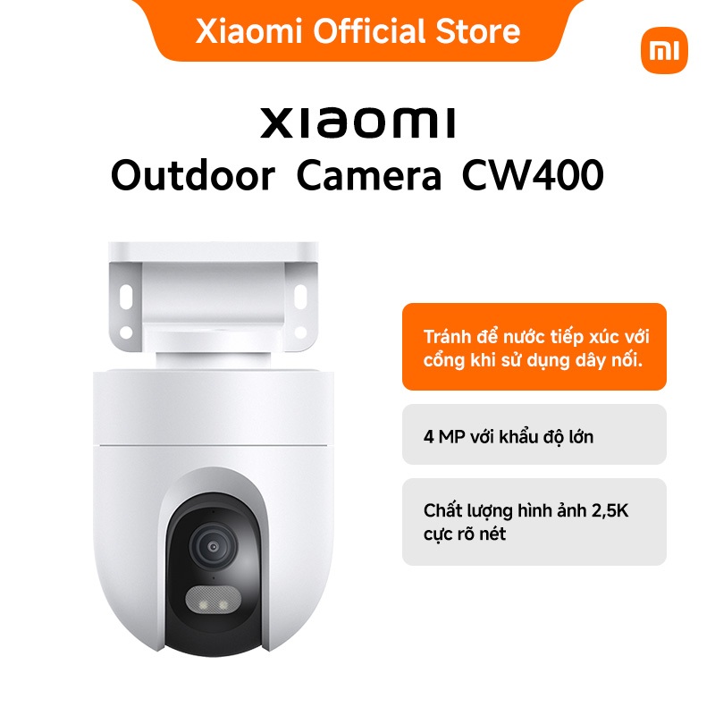 Xiaomi Outdoor Camera CW400｜Tránh để nước tiếp xúc với cổng khi sử dụng dây nối｜4 MP với khẩu độ lớn | BigBuy360 - bigbuy360.vn