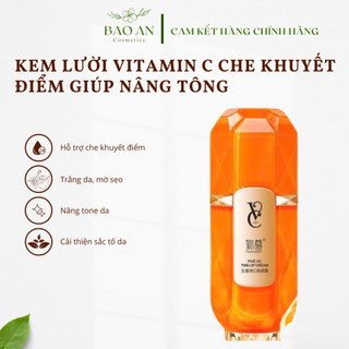  Kem lười nâng tone VC trang điểm lớp makeup nền mịn màng chống thấm nước làm săn chắc da chứa vitamin C nội địa Trung 