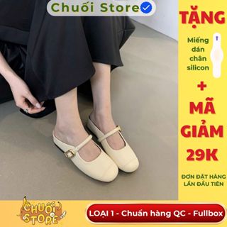 (BẢN XỊN CHUẨN QC) Giày sục nữ LOẠI 1 đế bệt mũi vuông chất da pu cao cấp dễ mang phong cách tiểu thư nhẹ nhàng xinh