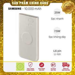 Pin sạc dự phòng 10000mAh Không dây Type C PD 25W Samsung EB-U2510 new seal