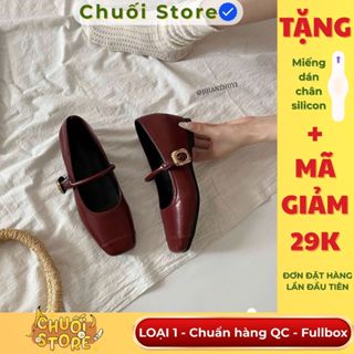(BẢN XỊN CHUẨN QC) Giày lolita nữ LOẠI 1 mũi vuông quai ngang phối khoá đế mềm dẻo thanh lịch style hàn quốc dễ mix đồ