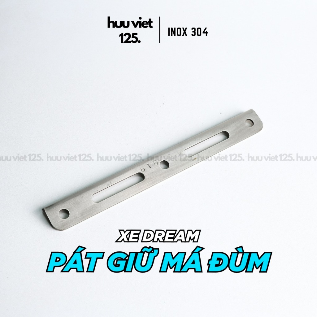 Pát giữ má đùm, pat má đùm, Inox 304 Honda, Yamaha, Wave, Dream, Future, Ex,...