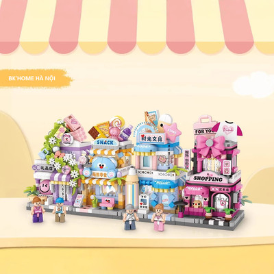 Bộ lắp ráp building blocks LOZ mini mô hình nhà