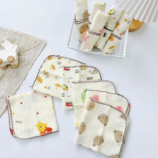 5 Chiếc Khăn Sữa , Khăn Xô Sợi Tre Cao Cấp 2 Lớp Muslin 30×30cm - Mẹ Mít