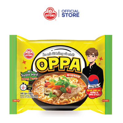 Combo 10 gói Mì ăn liền Oppa vị Sườn Heo Otoki 65g