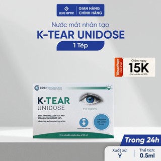 [ 1 tép] Nước mắt nhân tạo K TEAR Unidose nhỏ mắt cận thị đeo lens cấp ẩm chính hãng Lens Optic