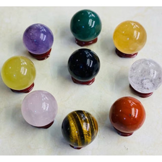    Đã khai quang  Quả Cầu Phong Thủy Mini 5 -6 CM - Cầu Phong Thủy Đá Thiên Nhiên Đủ Màu 