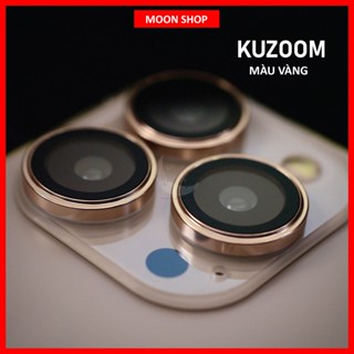 Kính Cường lực Camera Lens Kuzoom Chính Hãng cho iPhone 11 12 13 14 15 16 17 Plus Air Pro Pro Max