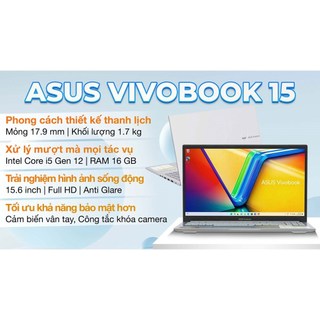 ASUS VIVOBOOK X1504ZA CORE I5 1235U RAM 16GB SSD 512GB 15.6INCH FHD