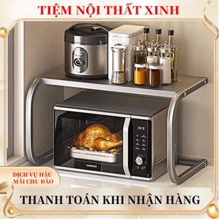 Kệ để lò vi sóng nhà bếp kệ đa năng nhiều tầng kệ lưu trữ lò nướng kệ để đồ gia dụng giá đỡ nồi cơm điện trên bàn