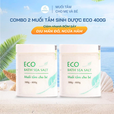 Combo 2 Muối Tắm Bé Sinh Dược 400g Không Có Xút, Không Cần Tráng Lại, Giữ Ấm Và Hỗ Trợ Giấc Ngủ Cho Bé