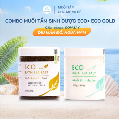 Combo 2 Loại Muối Tắm Bé Sinh Dược Và Sinh Dược Gold 400g Làm Sạch, Tăng Sức Đề Kháng Cho Da