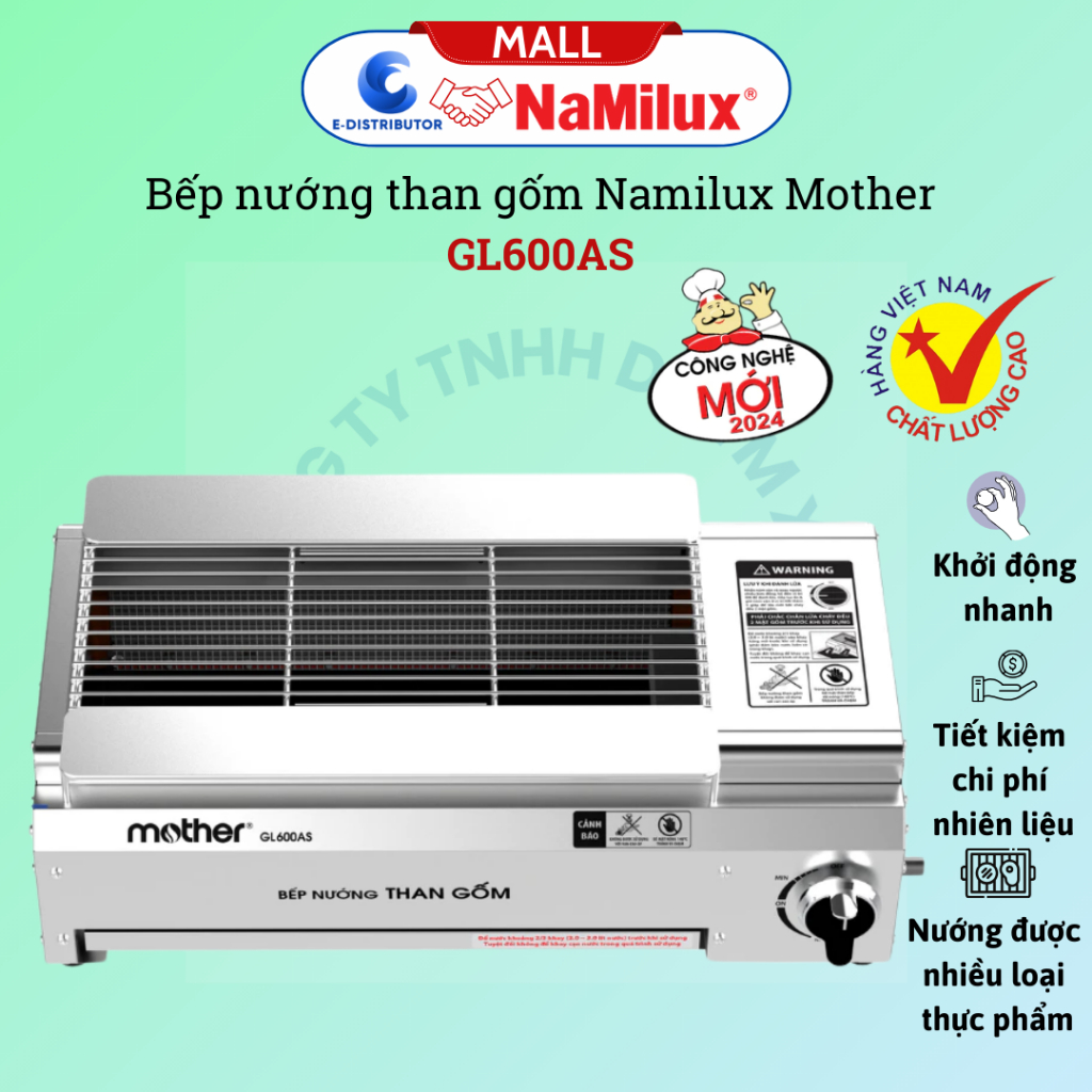Bếp nướng than gốm Namilux Mother GL600AS - Hàng chính hãng