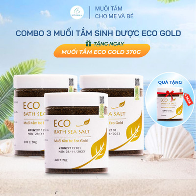 [Combo 3 Tặng 1]  Muối Tắm Cho Bé Sinh Dược Eco Phiên Bản Gold Dịu Êm 370g