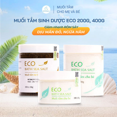 Muối Tắm Bé Sinh Dược Eco Thành Phần Thiên Nhiên Không Chất Tạo Bọt Giúp Làm Sạch Da An Toàn Cho Bé 400g
