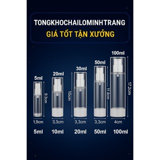 Chai Nhựa Tròn Cao Cấp 5ML - 100ML Hút Chân Không Xịt Giọt Chiết Mỹ Phẩm Du Lịch