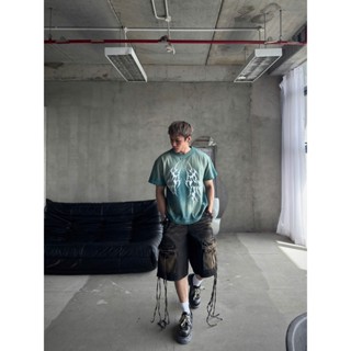 Set NEPTUNE với Áo loang xanh họa tiết và Quần Short lỡ túi hộp phối dây Mã MM0725 By GUMADE