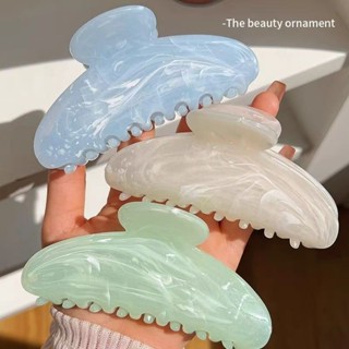 Kẹp tóc bầu dục hoa sứ Phong Cách Mới Kẹp Tóc Lớn Phù Hợp Với Cá Mập Kẹp Tóc Phụ Kiện Tóc Mũ Đội Đầu