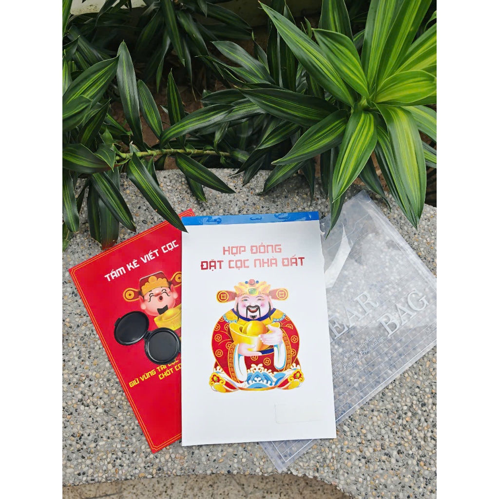 [COMBO] 1 SỔ ĐẶT CỌC NHÀ ĐẤT 2026 + 1 MỰC LĂN TAY