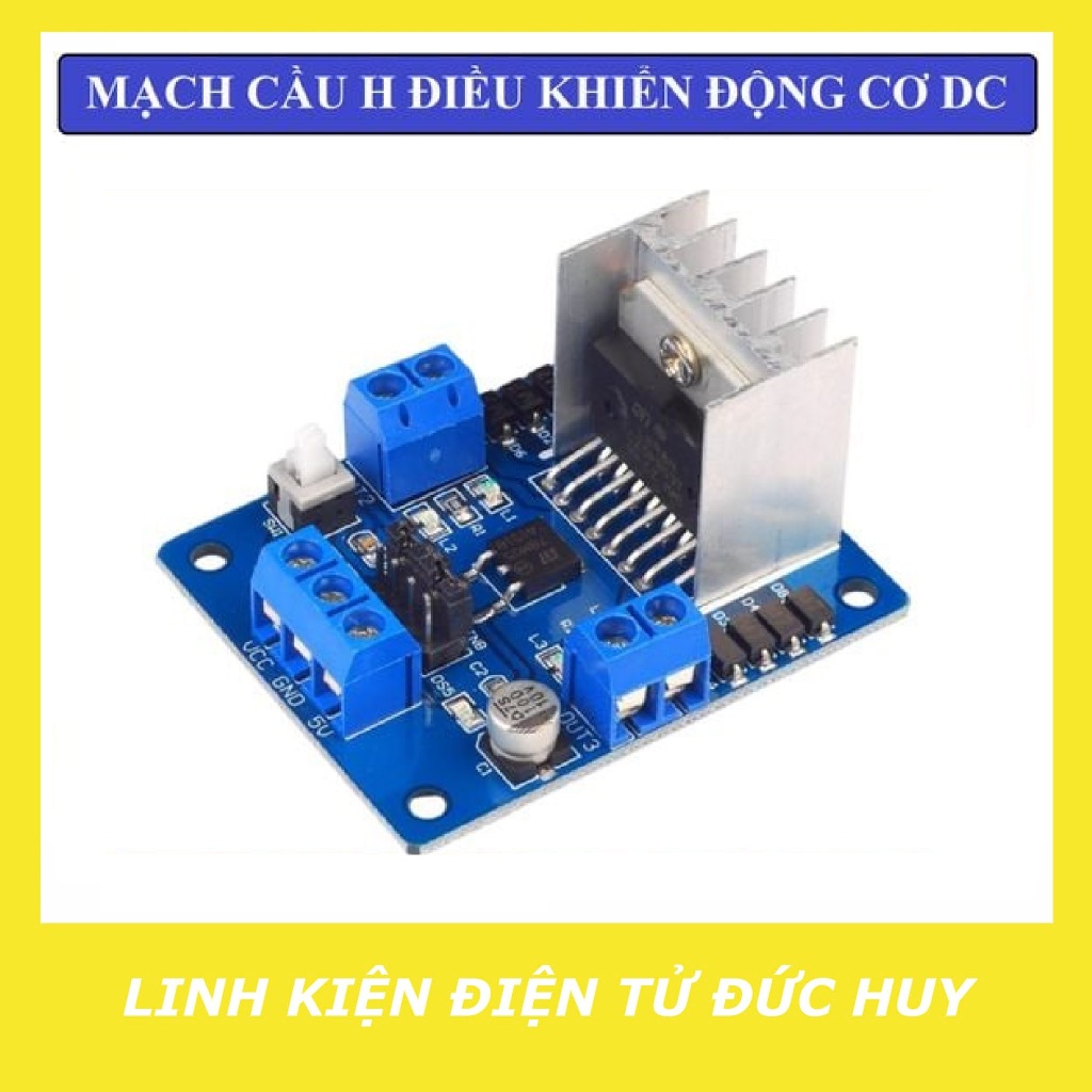 Module driver điều khiển động cơ DC/ Động cơ bước L298N - Xanh dương