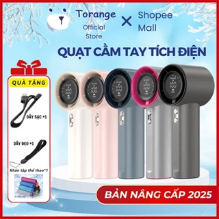 ⚡Quạt tích điện mini⚡ Màn Hình LED Quạt gió siêu tốc 100 cấp độ tích Tích Hợp QuạT CầM Tay Mini