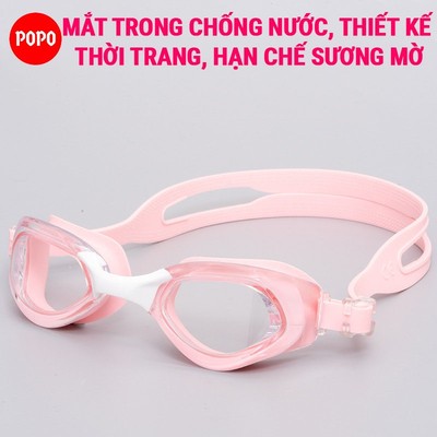Kính bơi người lớn POPO 750, cản tia UV, hạn chế sương mờ kinh bơi cho nam nữ tập bơi, đi biển