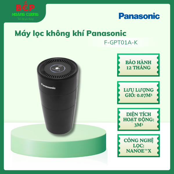 Panasonic F-GPT01A-K Máy lọc không khí – Bảo hành 3 năm – Loại bỏ mùi hôi – Bảo vệ sức khỏe