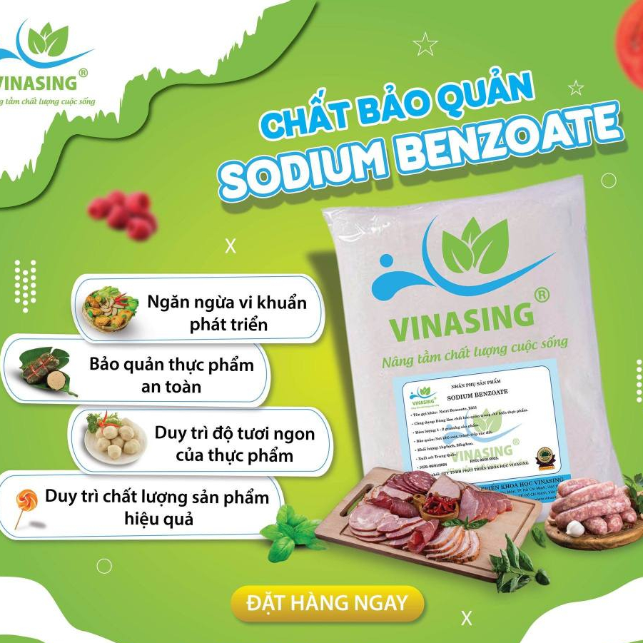 PHỤ GIA BẢO QUẢN SODIUM BENZOATE