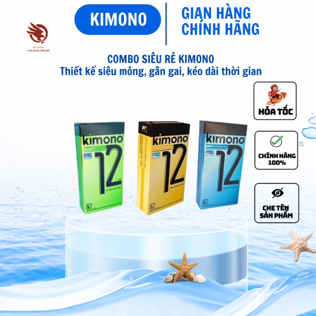 Bao cao su Kimono, Thiết Kế siêu mỏng cao cấp, kéo dài thời gian, nhiều gai kích thích