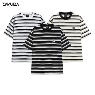 Áo thun kẻ sọc Dream DAVUBA nam nữ cộc tay cổ tròn SM059