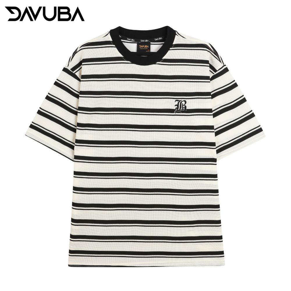 Áo thun kẻ sọc Dream DAVUBA nam nữ cộc tay cổ tròn SM059 | BigBuy360 - bigbuy360.vn