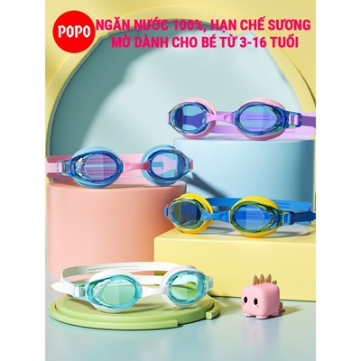 Kính bơi cho bé từ 3 tuổi POPO 366 ngăn nước, hạn chế sương mờ, bảo vệ mắt tuyệt đối