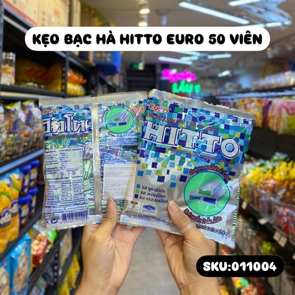 [Gói 50 viên] Kẹo mềm bạc hà Hitto Thái Lan