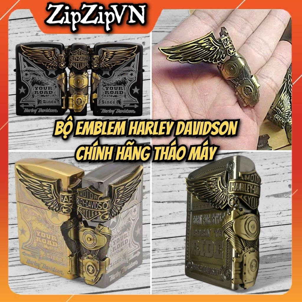 2 mảnh Emblem tháo máy Zippo