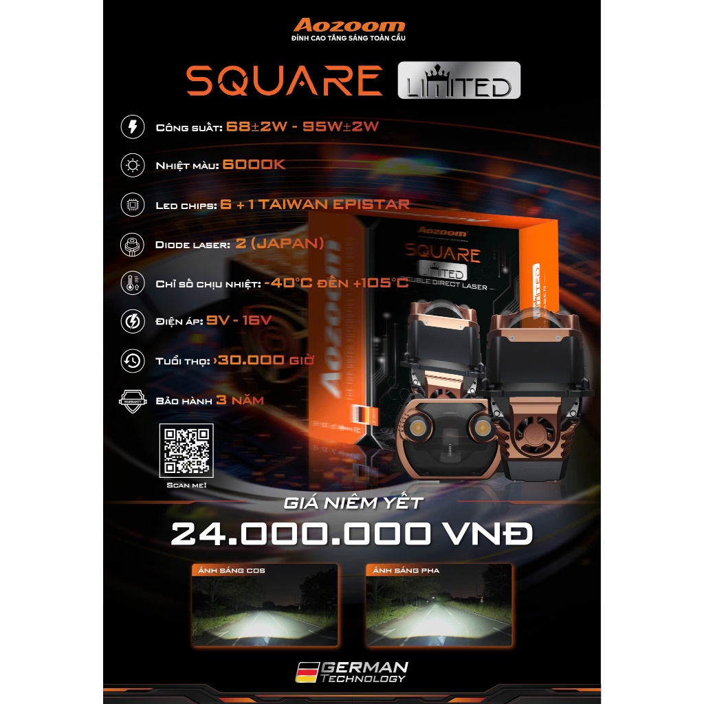Bi Aozoom Square Limited Double Laser Square Limited Light