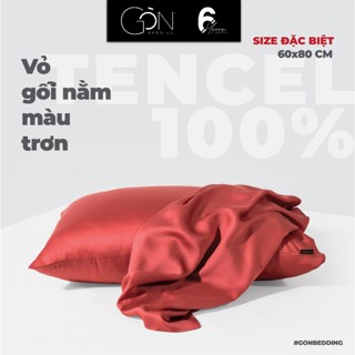 [Large Size]  01 Vỏ Gối Nằm Gòn Bedding Lụa Tencel 60s Cao Cấp Màu Trơn 60x80 cm