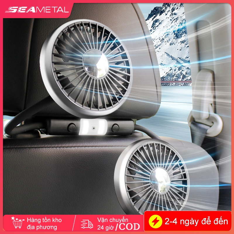 Quạt ô tô Mini SEAMETAL Quạt ô Tô USB Quạt Ghế Sau ô Tô Quạt 360 độ giá Rẻ
