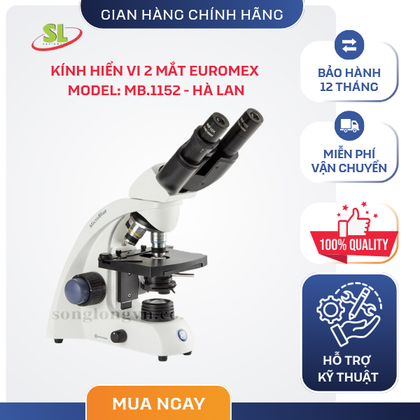 Kính hiển vi 2 mắt MB.1152 - Euromex Hà Lan - Hàng chính hãng bảo hành 1 năm