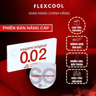 Bao cao su Sagami 002 không mùi - Non latex – BCS Siêu mỏng 0.01 mm  kéo dài thời gian-Hộp 2 chiếc