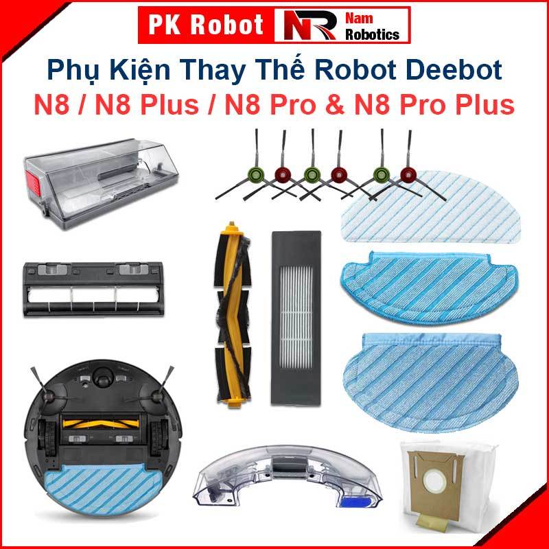 Phụ Kiện Thay Thế Robot Deebot N8, N8 Plus, N8 Pro, N8 Pro Plus/ Chổi Lăn, Chổi Cạnh, Bộ Lọc, Khăn L