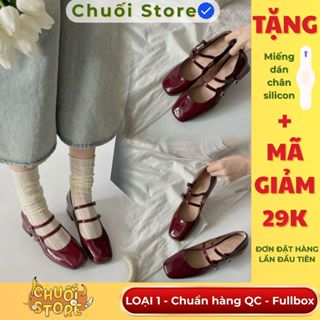 (BẢN XỊN CHUẨN QC) Giày lolita nữ LOẠI 1 gót vuông da bóng quai cài style tiểu thư công chúa đi học đi chơi dễ mix đồ