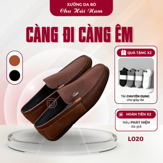L020 Giày Da Nam Da Bò SIÊU BỀN ,Giày Lười Nam Cao CấpTrẻ Trung Đế Cao Su Mềm Dẻo Không Đau Chân Chu Hải Nam