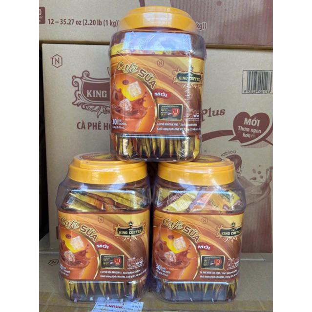 CÀ PHÊ SỮA PLUS KING COFFEE ( hộp 30 gói)