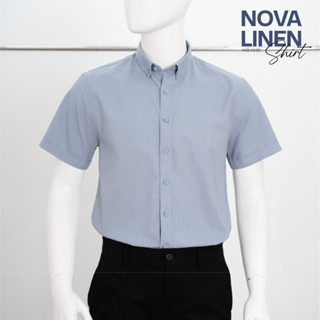 Áo sơ mi nam ngắn tay URBAN vải Linen pha rayon mềm mại thoáng mát, thấm hút tốt phom dáng dọn gàng NO.1051