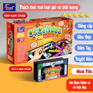 Cờ cá ngựa nam châm Foxi-Cá ngựa đại chiến-siêu dính hút-trò chơi mới lạ-độc đáo-quà tặng cho bé